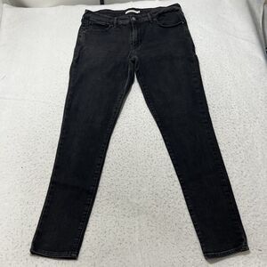 Levi's 711 Skinny Women's 32 Mid Rise Denim Stretch Jeans Black/Dark Gray 32x30
